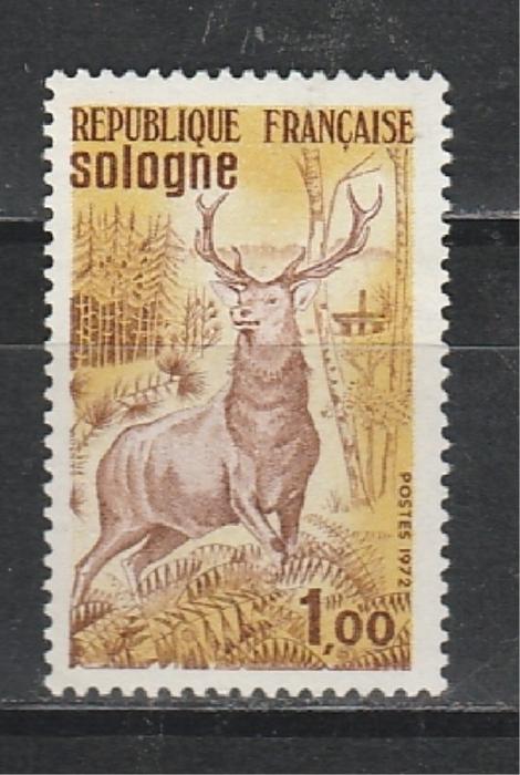 Франция 1972 год. Фауна. Олень. 1 марка